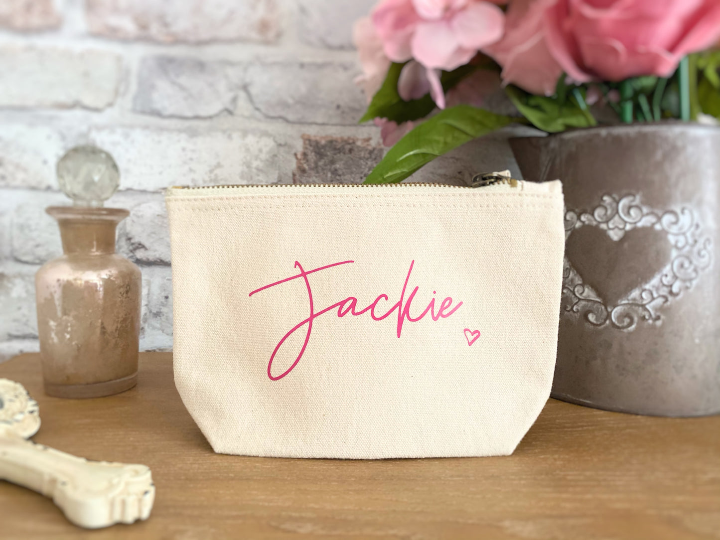 Personalised Make-Up Bag, Cosmetic Bag, Toiletry Bag, Choice of Colours