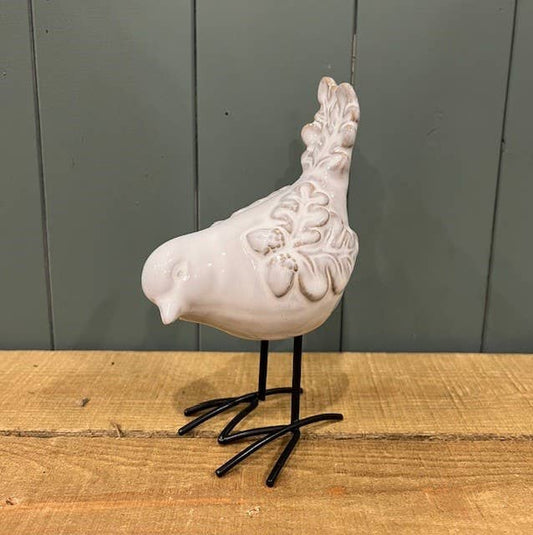 Glazed Ceramic Bird Ornament