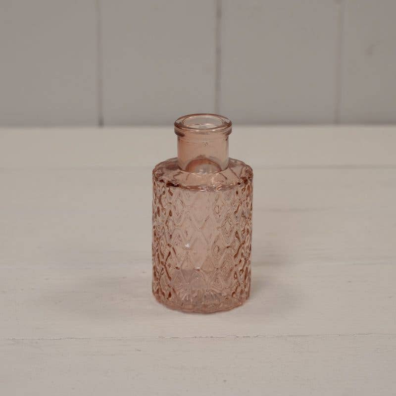 Rose Mini Geometric Glass Bottle / Bud Vase