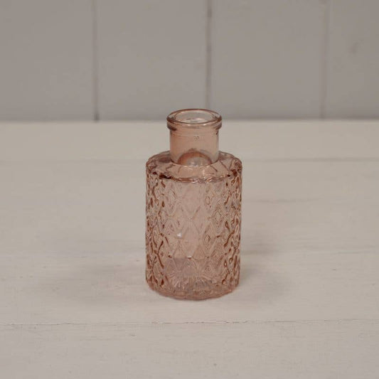 Rose Mini Geometric Glass Bottle / Bud Vase