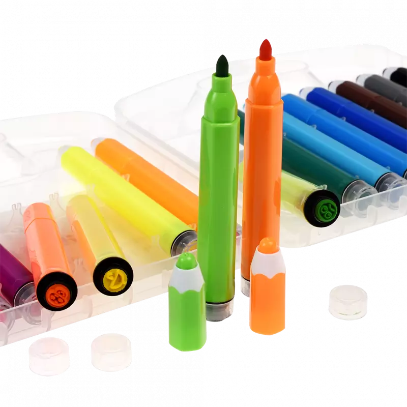 Wild Wonders Set of 18 Felt Tip Stamp Pens