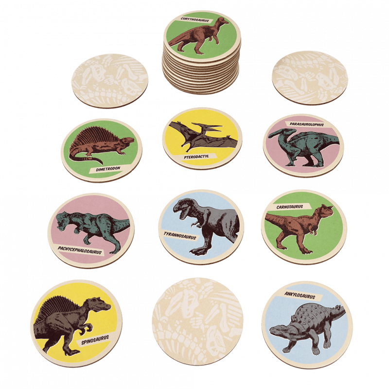 Prehistoric Land Dinosaur Memory Game 24 Pieces