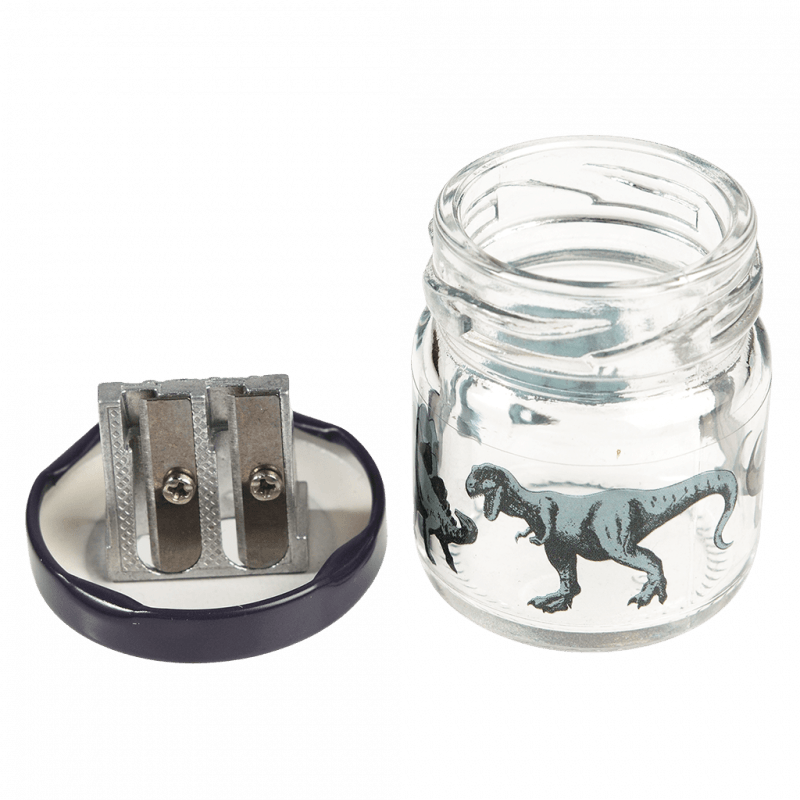 Prehistoric LandDinosaur Glass Jar Pencil Sharpener