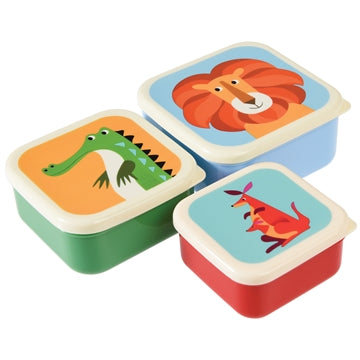 Colourful Creatures Set of 3 Snack / Lunch Boxes