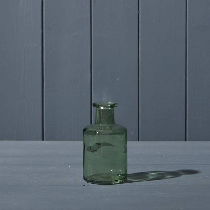 Vintage Green Glass Bottle / Vase