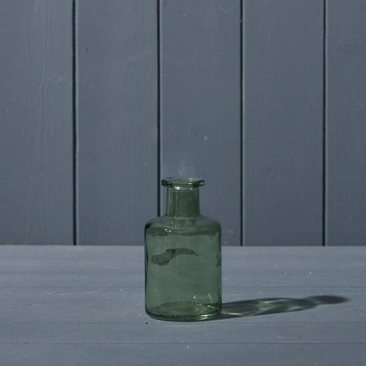 Vintage Green Glass Bottle / Vase