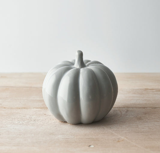 Grey Ceramic Pumpkin- Small and Medium