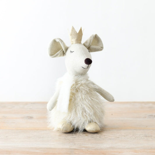 Sitting Mouse with Gold Crown