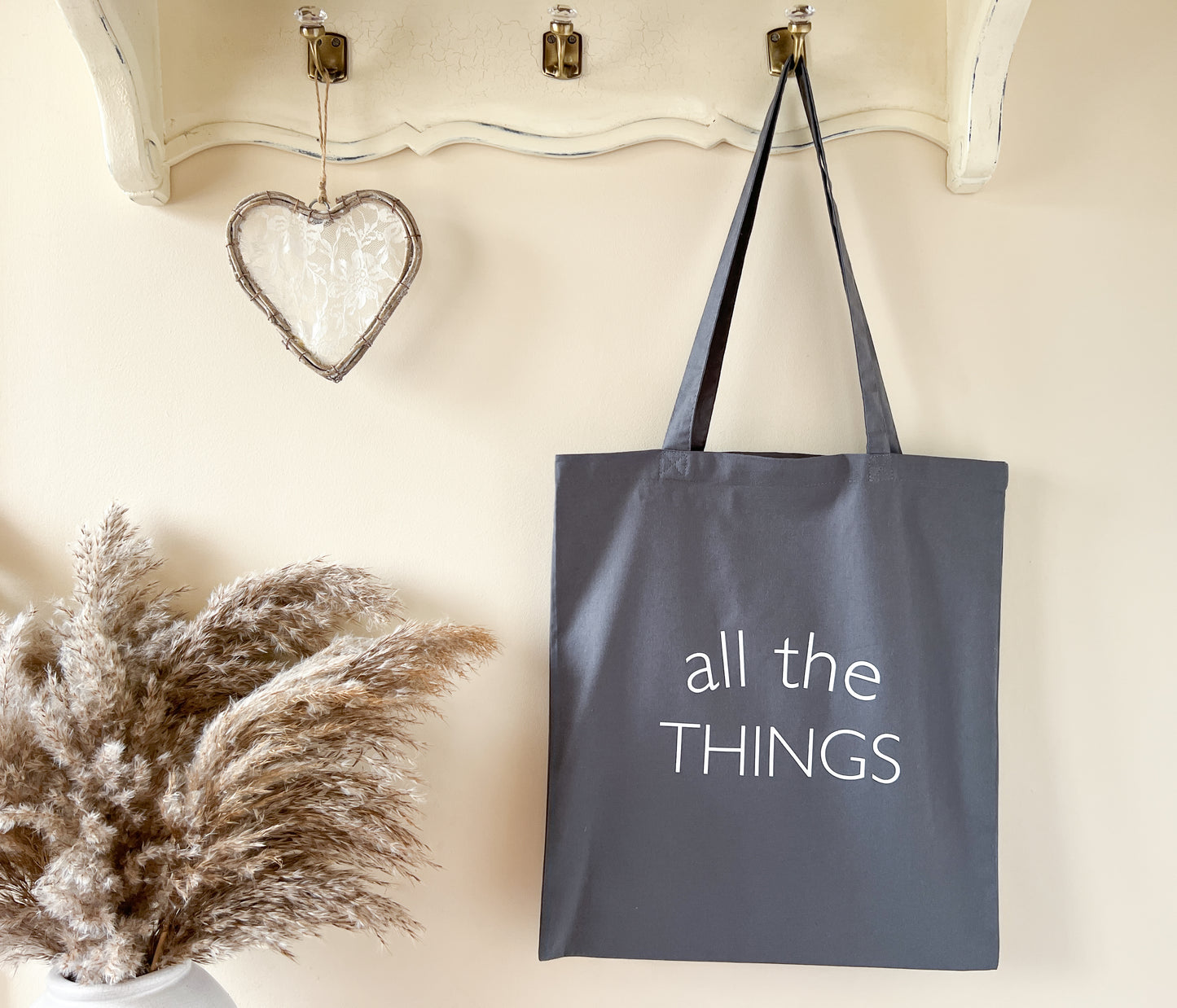 "All The Things" Slogan Tote Bag, Shopping Bag, Beach Bag, 100% Premium Cotton, Lots of Colours