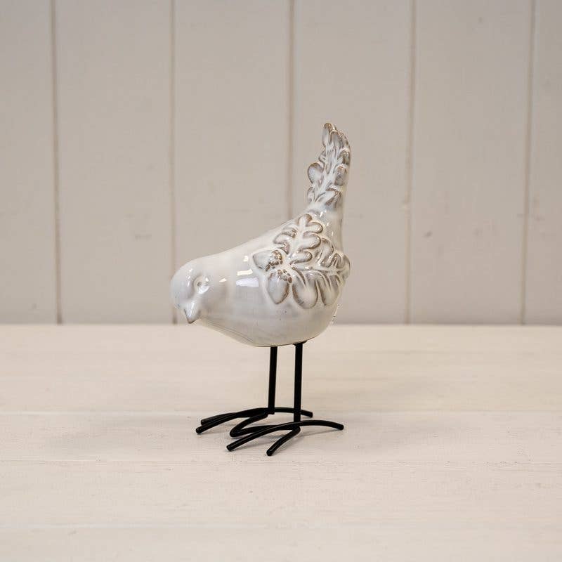 Glazed Ceramic Bird Ornament
