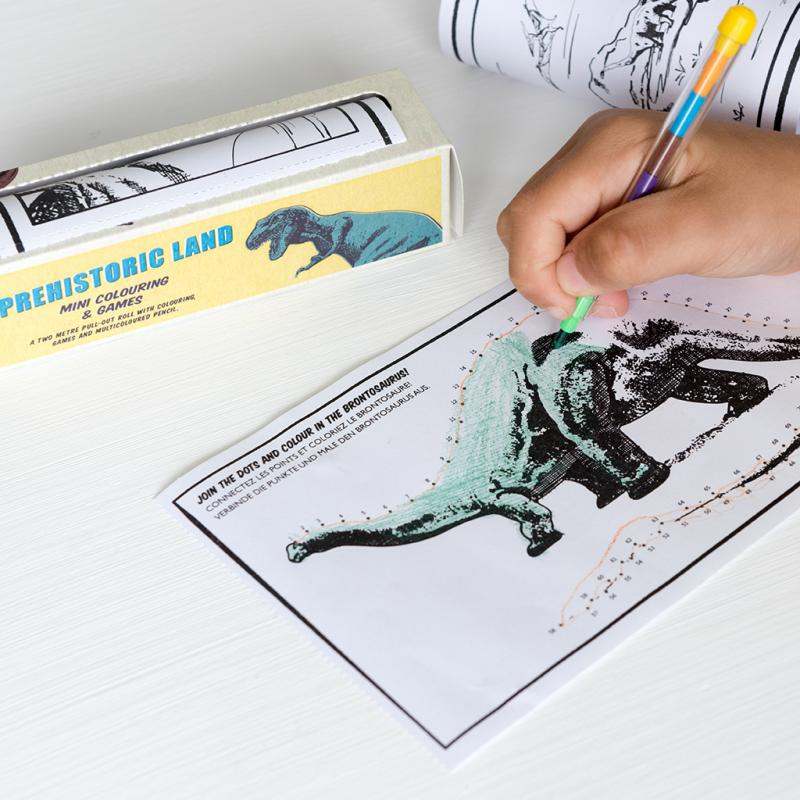 Prehistoric Land Dinosaur Mini Colouring and Games