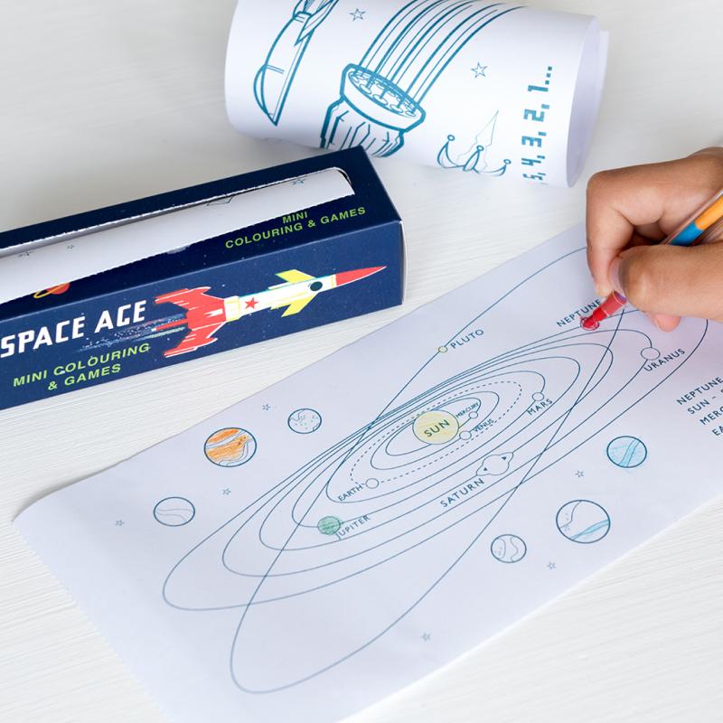 Space Age Rocket Mini Colouring and Games