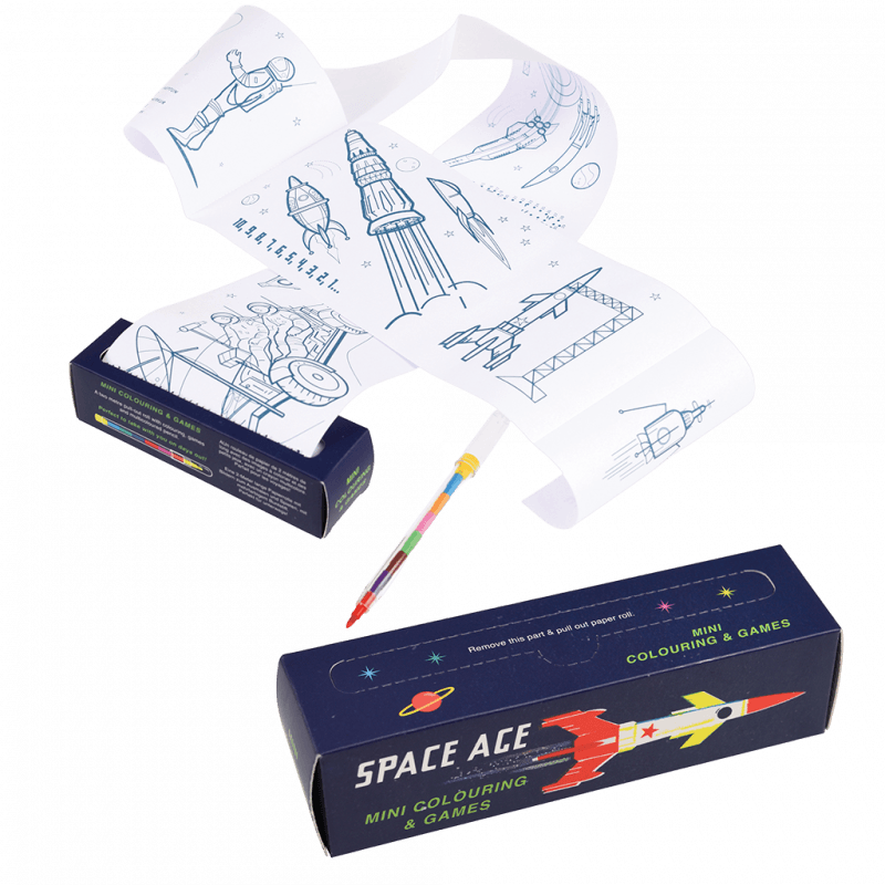 Space Age Rocket Mini Colouring and Games