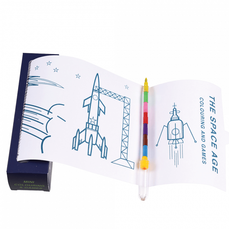 Space Age Rocket Mini Colouring and Games