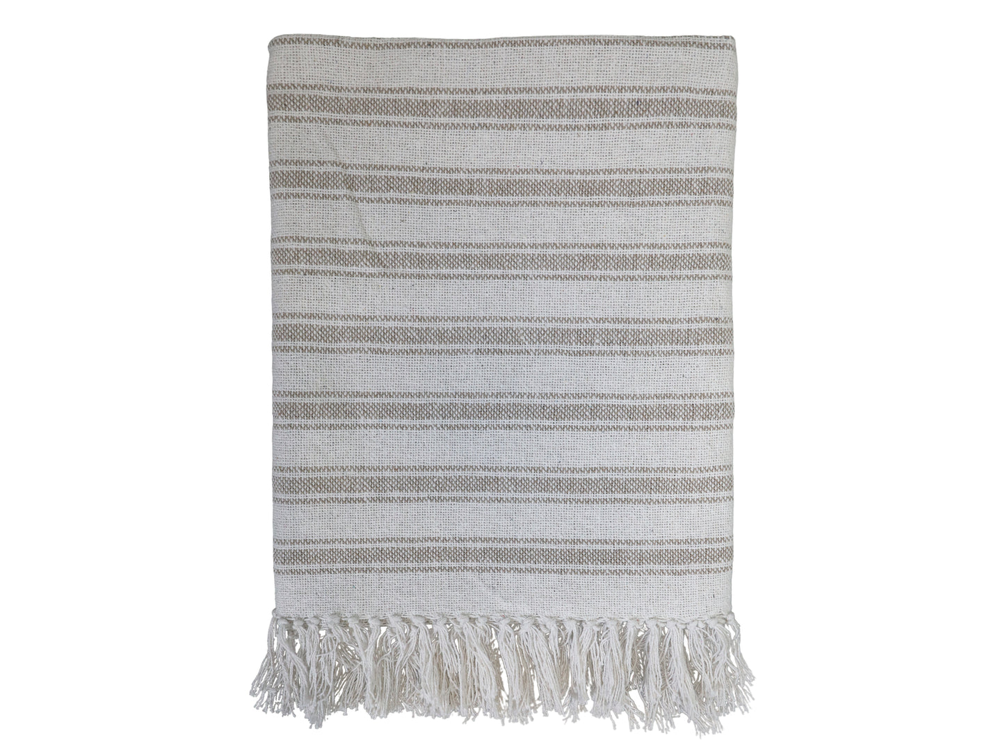 Chic Antique - Latte Striped Throw / Blanket