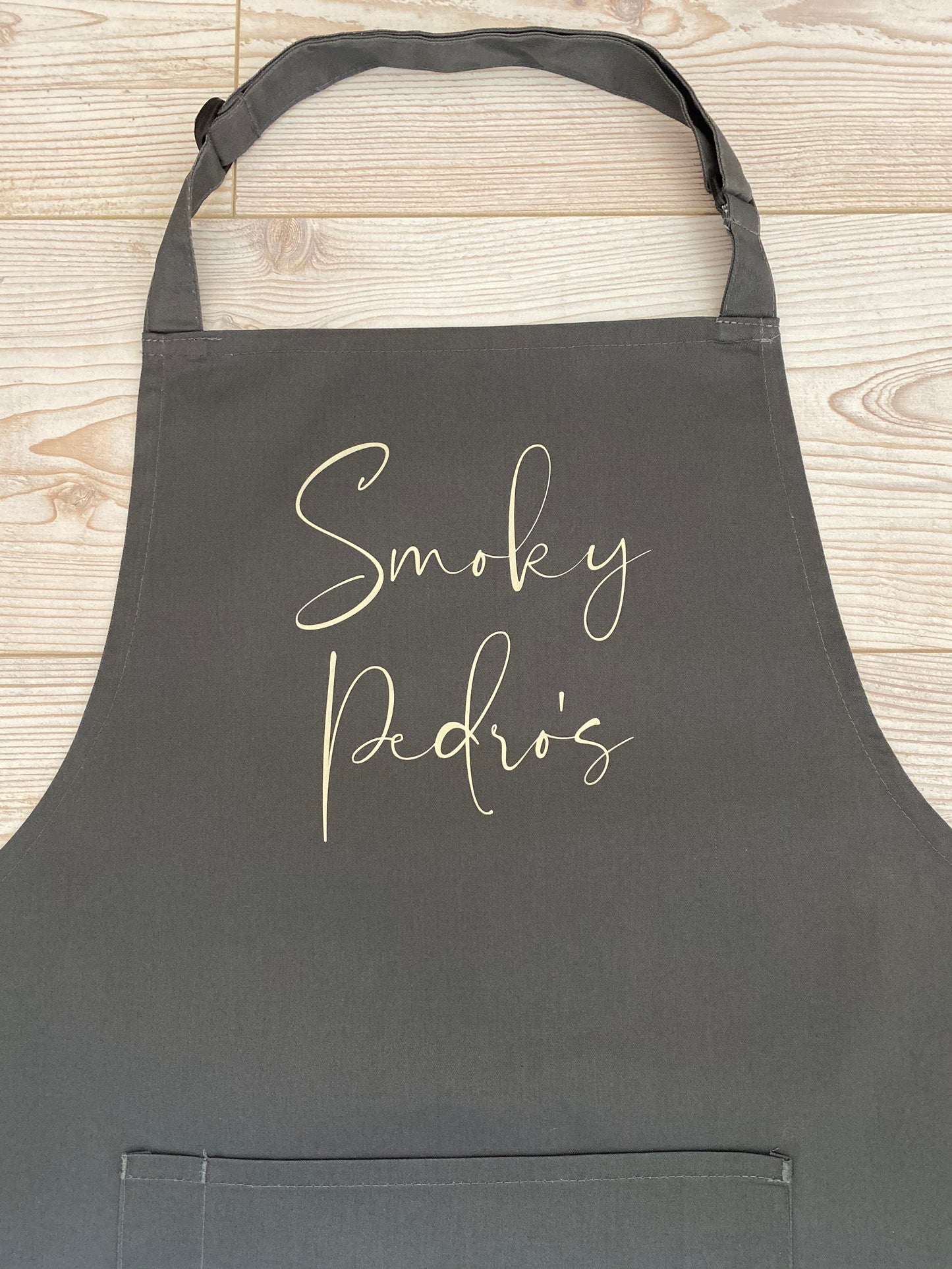 Personalised Male or Female Adult Apron With or Without Pocket, Any Name or Wording. Choice of Colours. Cooks or Bakers Present, Birthday Gift