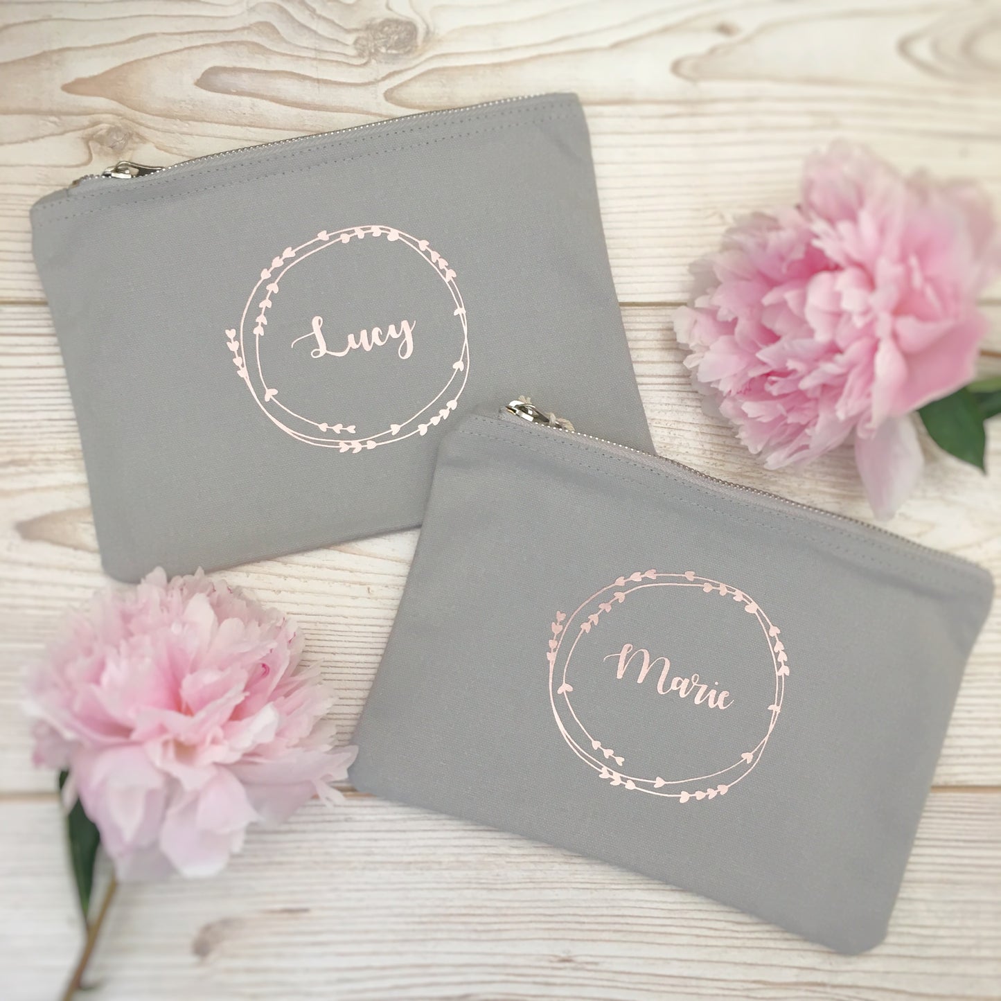 Personalised Make-Up Bag, Cosmetic Bag, Toiletry Bag, Choice of Colours and Sizes