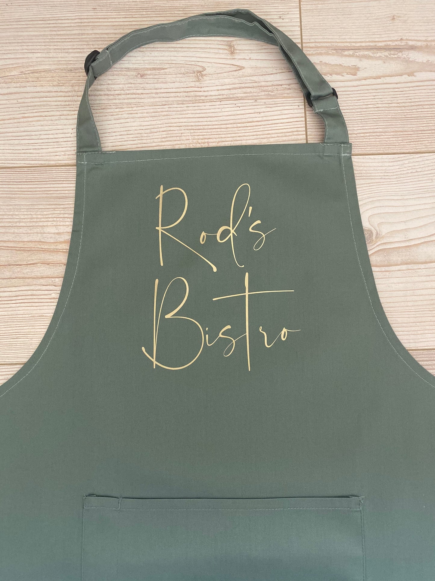 Personalised Male or Female Adult Apron With or Without Pocket, Any Name or Wording. Choice of Colours. Cooks or Bakers Present, Birthday Gift