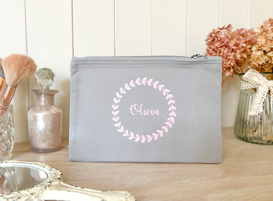 Personalised Make-Up Bag, Cosmetic Bag, Toiletry Bag, Choice of Colours and Sizes