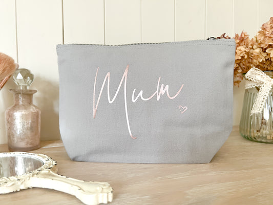 Personalised Make-Up Bag, Cosmetic Bag, Toiletry Bag, Choice of Colours