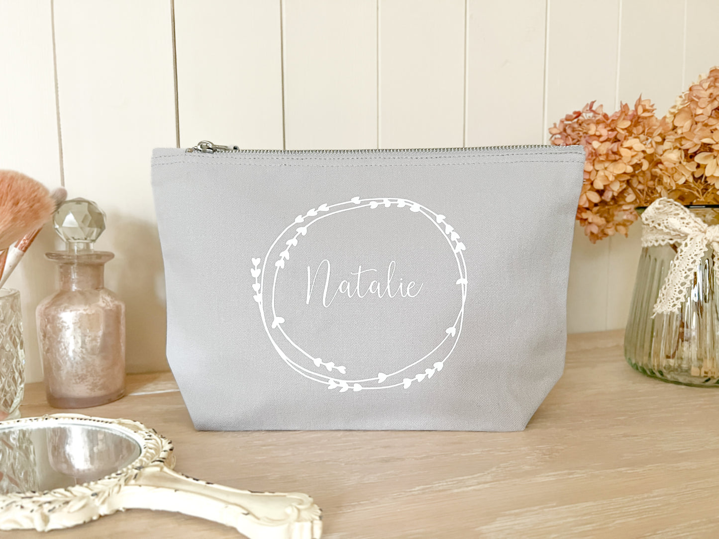 Personalised Make-Up Bag, Cosmetic Bag, Toiletry Bag, Choice of Colours