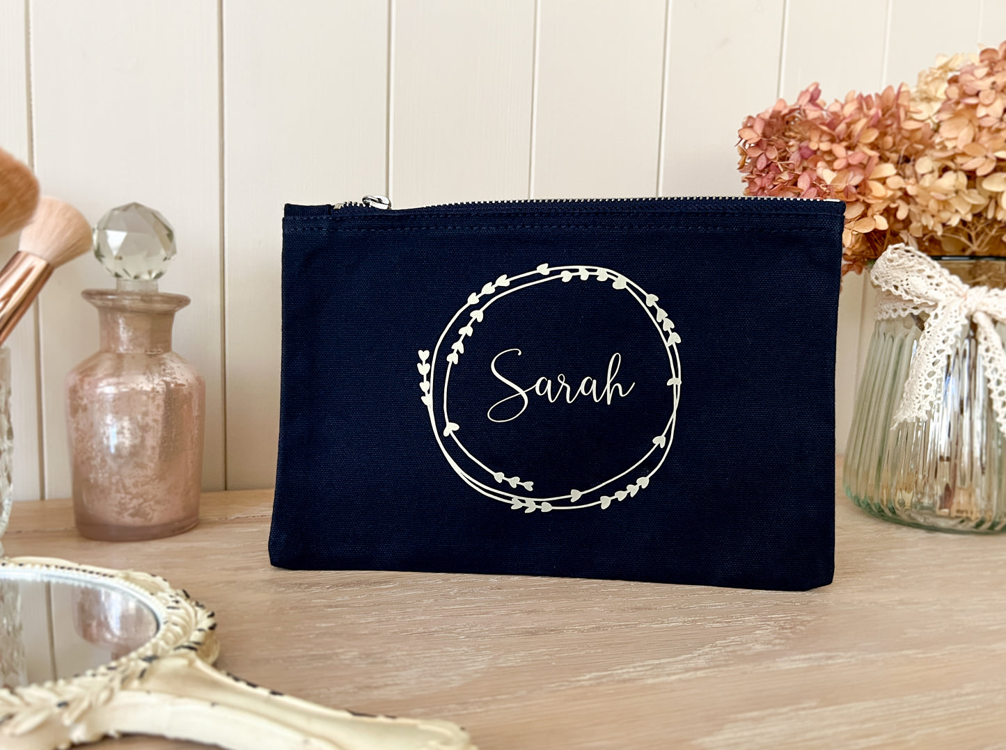 Personalised Make-Up Bag, Cosmetic Bag, Toiletry Bag, Choice of Colours and Sizes