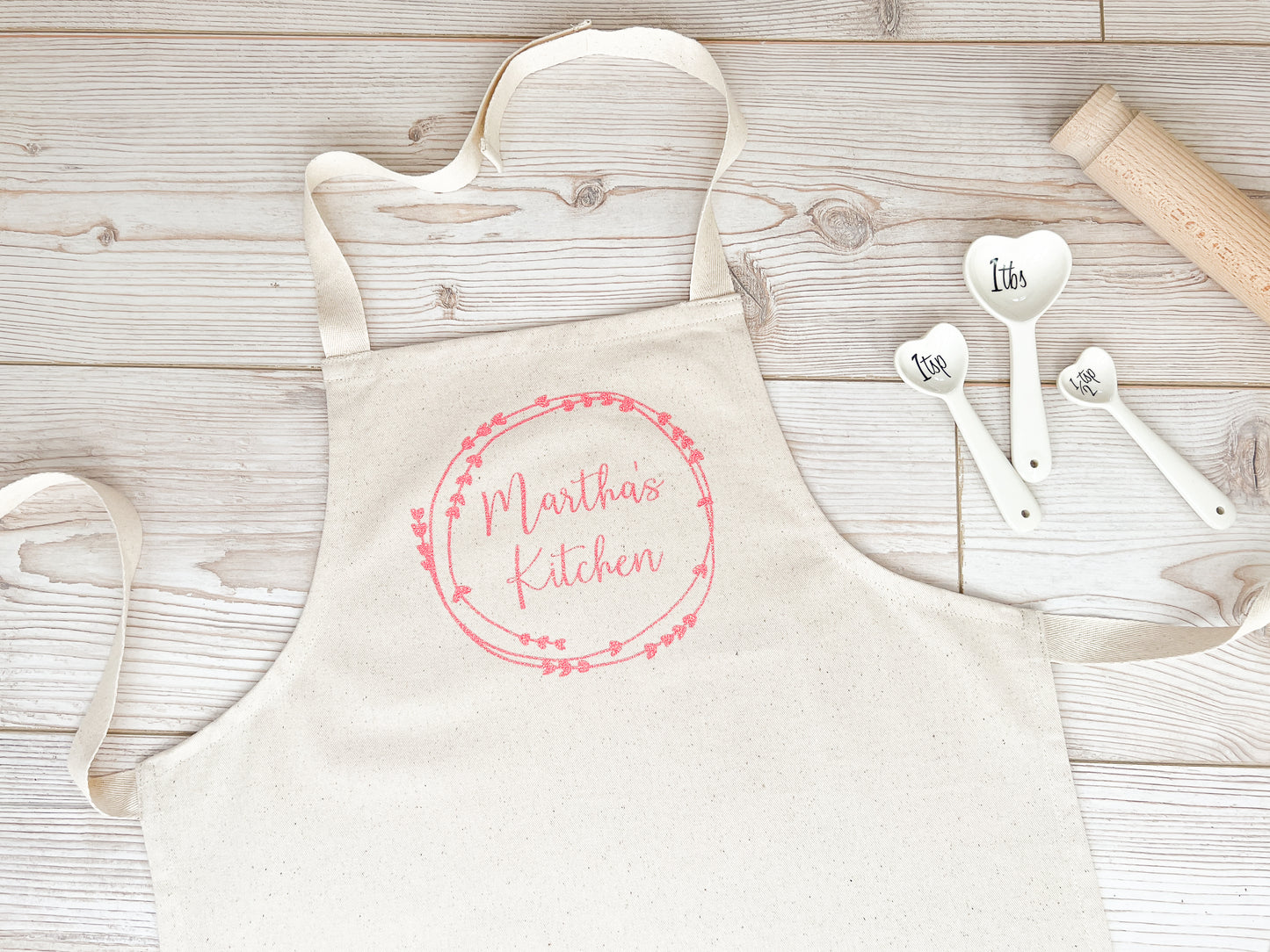 Personalised Fairtrade Cotton Children's Apron, Unisex Baking Apron, Kids Craft Apron, Boys or Girls Cooking Apron, Choice of Colours