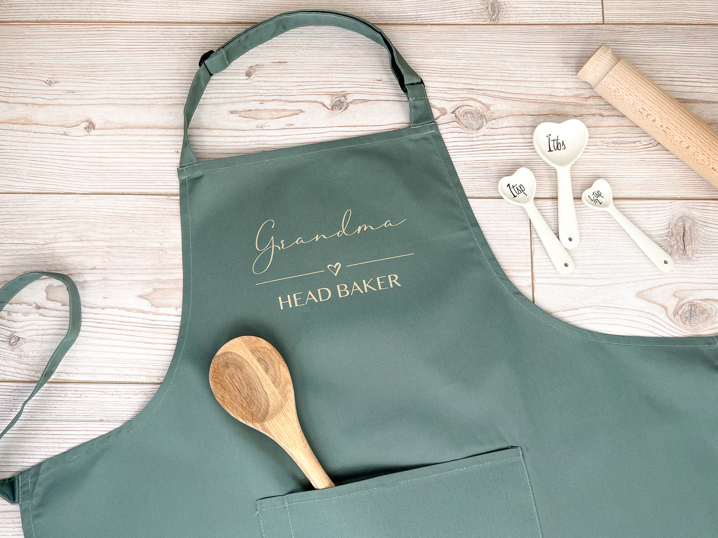 Personalised Adult Apron With or Without Pocket, Any Name or Wording. Choice of Colours. Cooks or Bakers Present, Birthday Gift