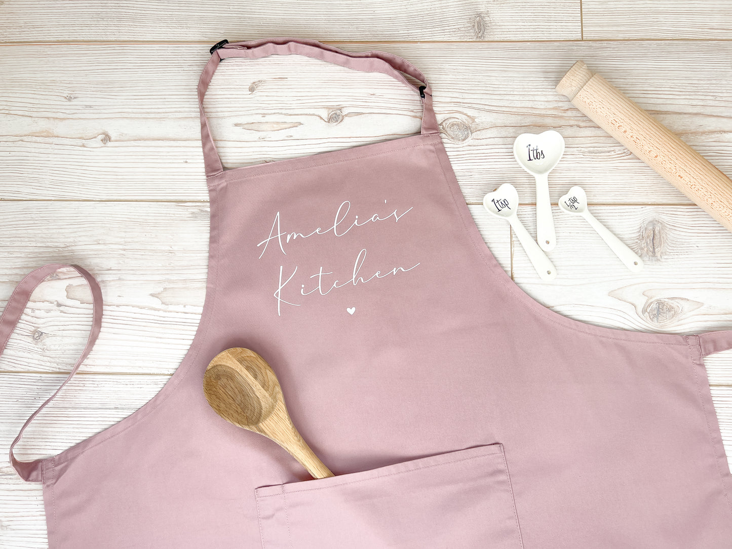 Personalised Adult Apron With or Without Pocket, Any Name or Wording. Choice of Colours. Cooks or Bakers Present, Birthday Gift