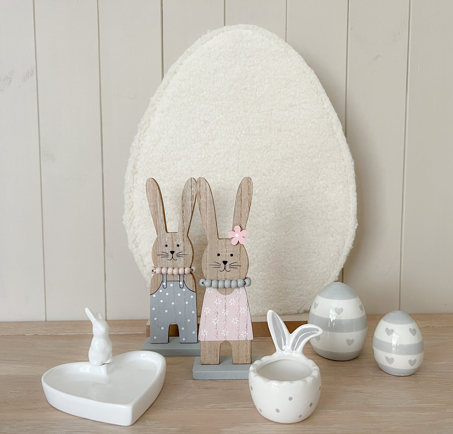 Ceramic Egg Holder with Rabbit Ears