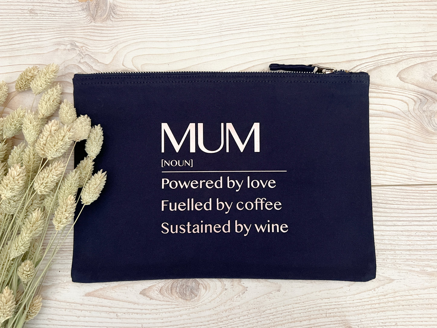 Personalised Noun Make-Up Bag for Mum, Grandma, Mothers Day Gift, Christmas Present, Birthday Present, Choice of Colours