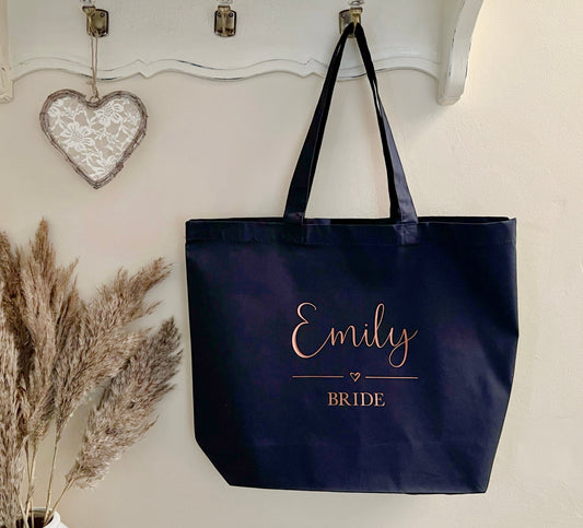 Personalised Tote Bag - Hen Weekend, Wedding, Honeymoon, Beach Bag, Lots of Colours