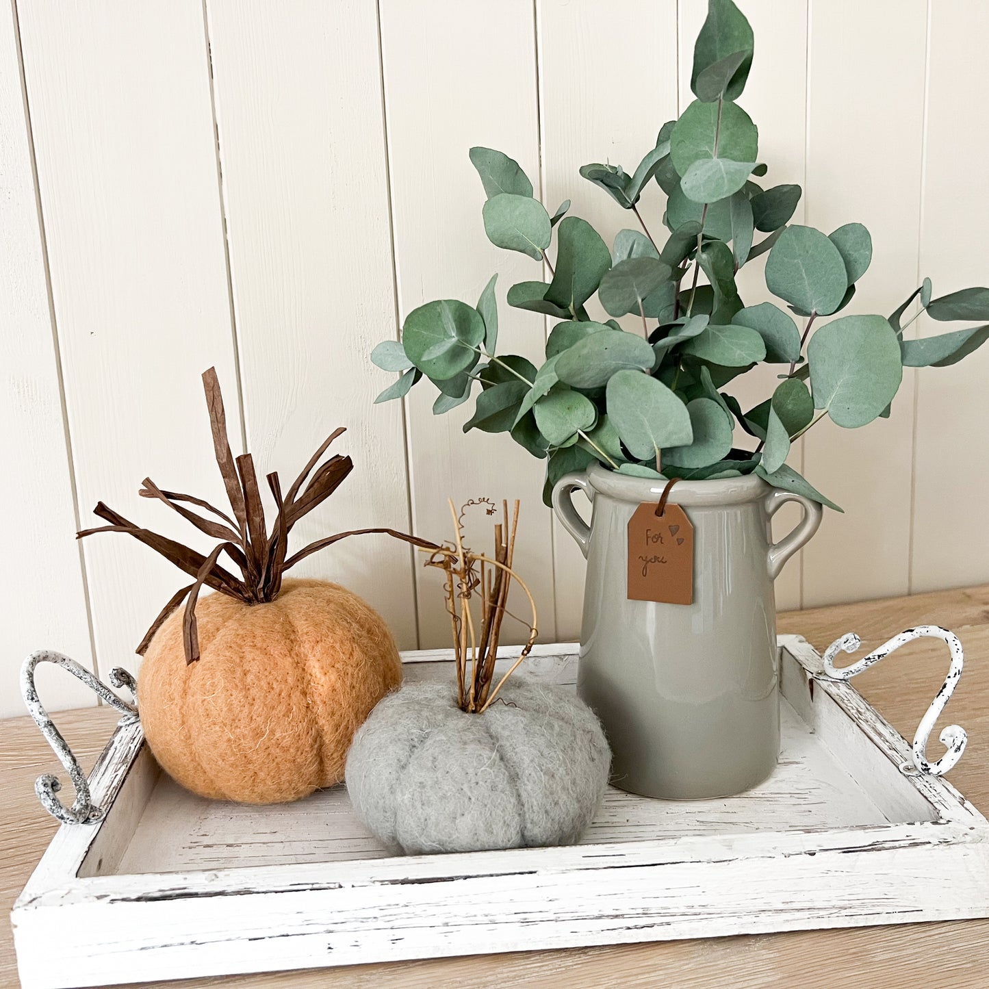 Grey Wool Pumpkin