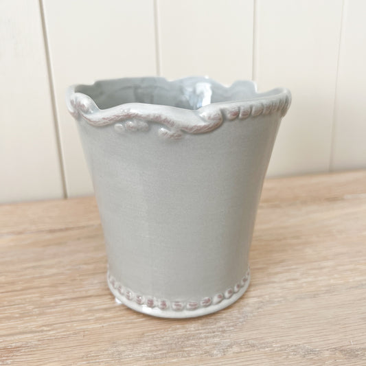 French Style Grey Plant Pot