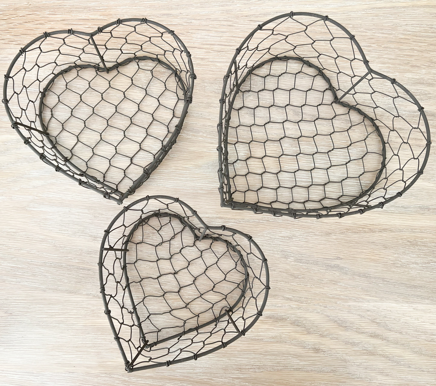 Wire Heart Baskets - 3 Sizes