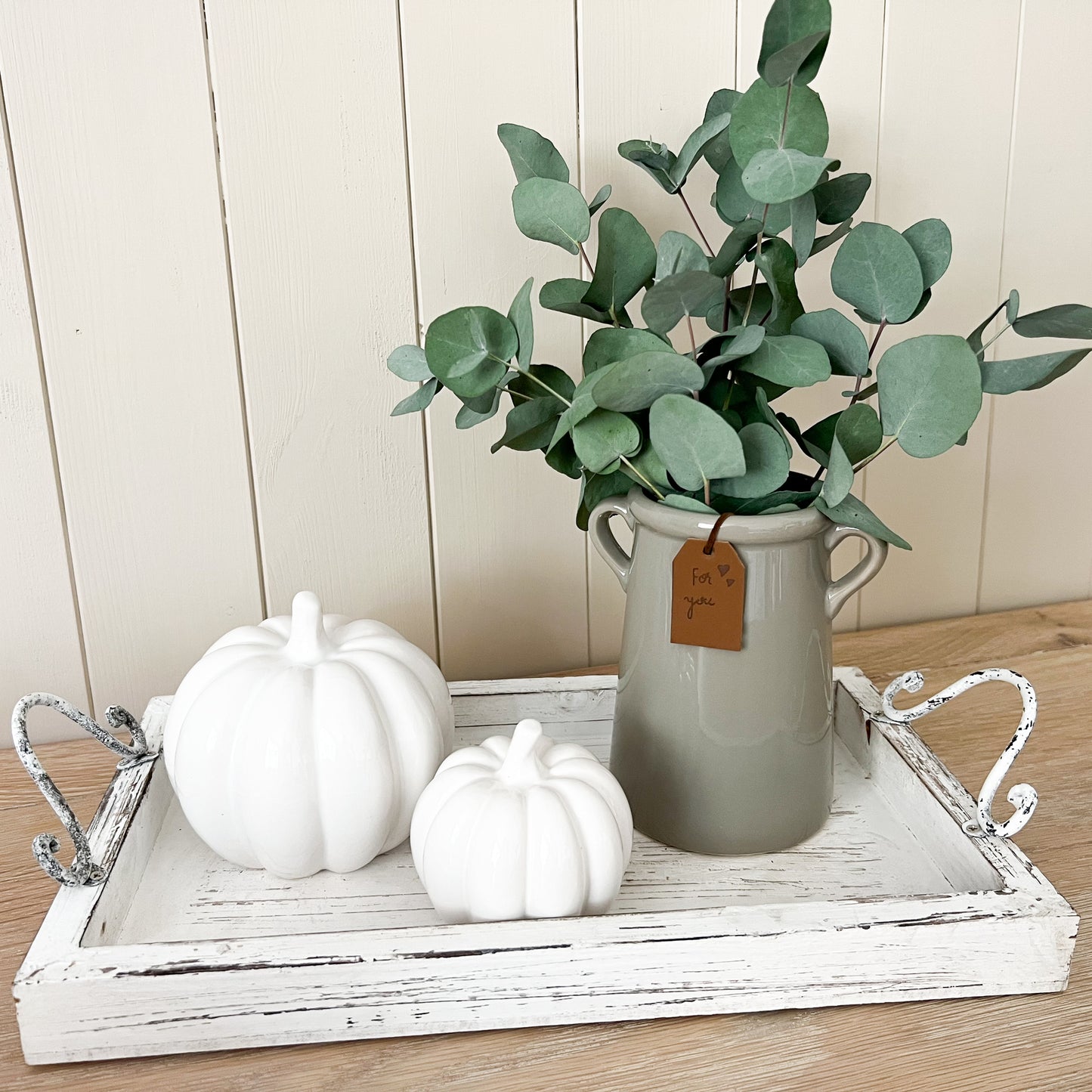 White Ceramic Pumpkin