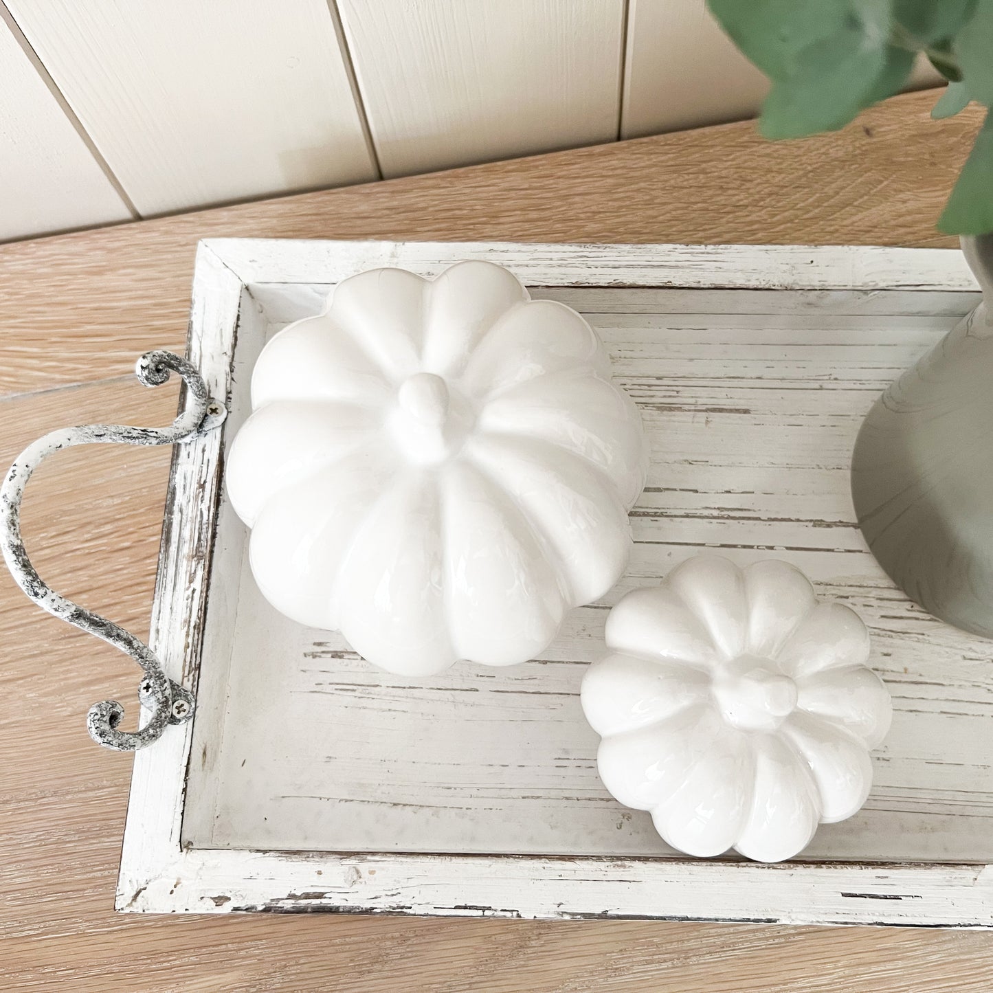 White Ceramic Pumpkin