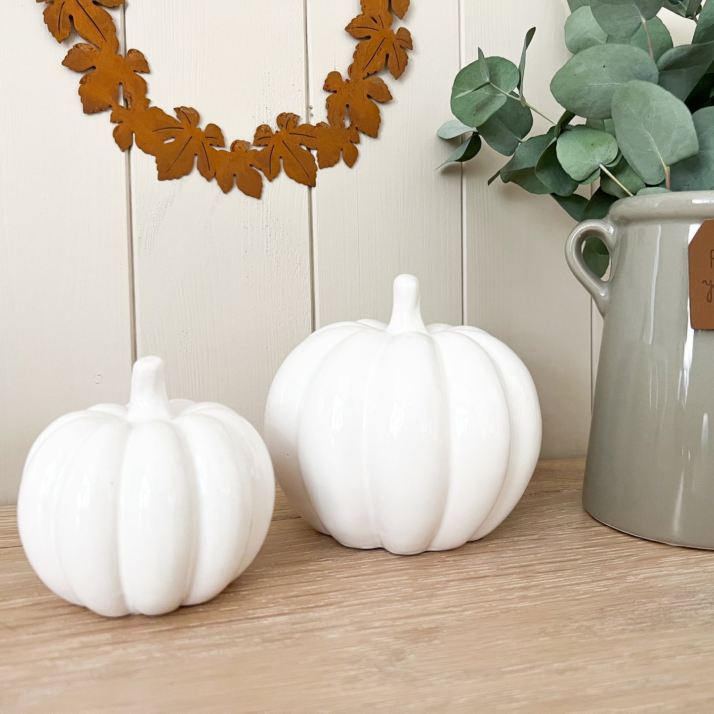 White Ceramic Pumpkin