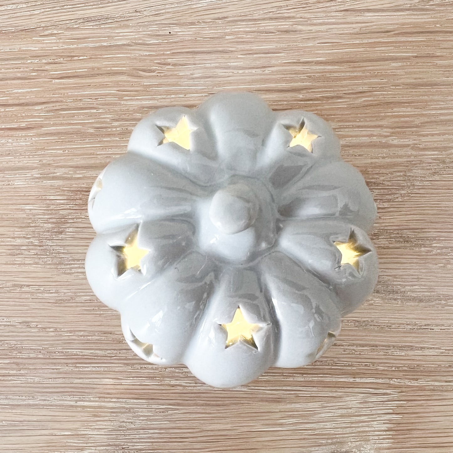 Ceramic LED Grey Pumpkin